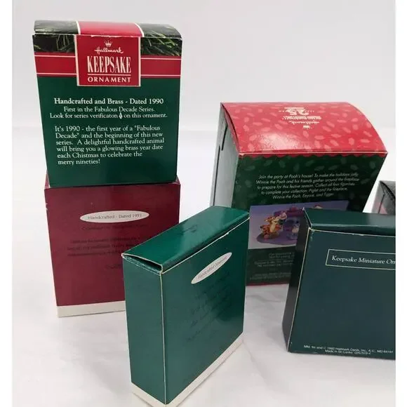 Hallmark Ornaments Keepsake Vintage Age Collection Chipmunk Pooh Piglet W/Boxes - Picture 2 of 12